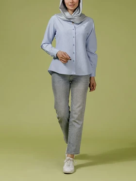 شومیز زنانه آستین بلند بیسیک ویسکوز 30112