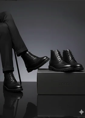 نیم بوت مردانه COCO مشکی مدلSalivan