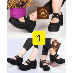 کفش لژدار طبی زنانه دوبندکش ساده و کنفی