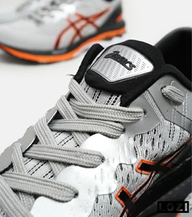 کتانی بزرگ پا طوسی نارنجی ASICS GEL-KAYANO 27