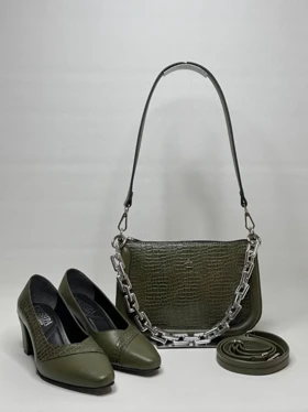 کیف دوشی زنانه الفا ALFA کد 7033 (سبز)