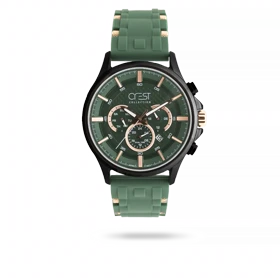 ساعت مچی مردانه کرست بند سیلیکون دودی کد Crest 6308/3