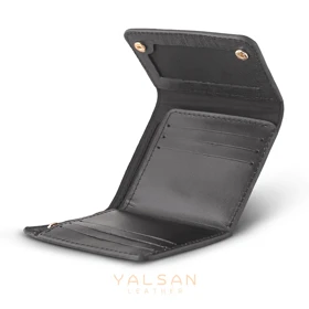 کیف پول زنانه چرم یلسان مدل الا کد 148-HRM (مشکی)