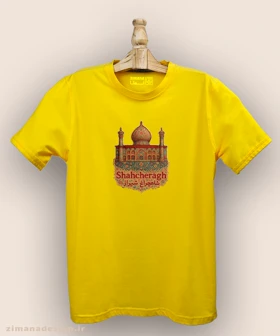 تیشرت مردانه و زنانه طرح شاهجراغ شیراز تلفیق با هنر فرش ایرانی