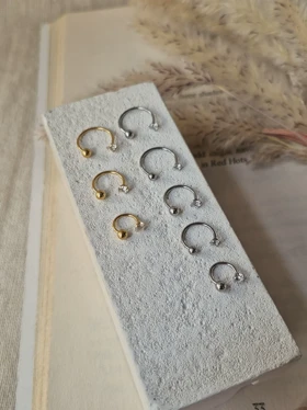 پیرسینگ نعلی نگین توپ