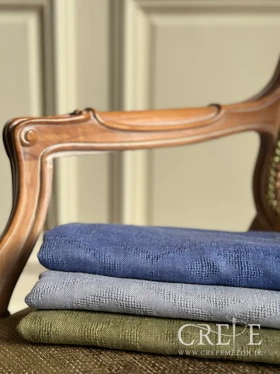 شال لینن زری دار دور ریش