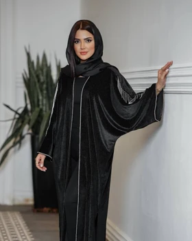 مانتو مجلسی مخمل راه راه لمه دار(مزونی)