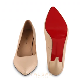 کفش پاشنه‌دار زنانه چرم یلسان مدل اوپال کد 681-GL