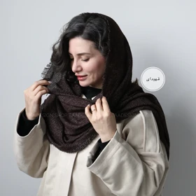 شال حصیری مدل آلاله (قهوه ای)