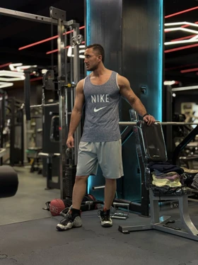 رکابی ورزشی حلقه‌ای Nike Logo پارچه نخ پنبه