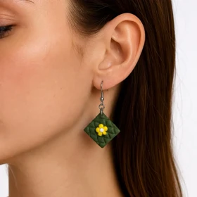 گوشواره دست ساز ضد حساسیت مدل مینا | گوشواره دست ساز ضد حساسیت مدل مینا کد 1037 کد 3776