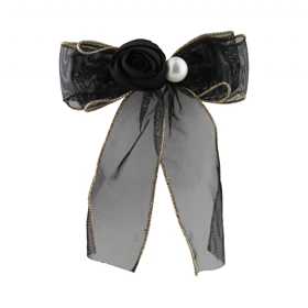 گیره مو دخترانه مدل پاپیون گل‌دار