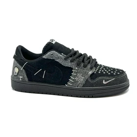 کفش و کتانی مردانه و زنانه رنگ مشکی طوسی مدل نایک NIKE Jordan 1 VOODOO