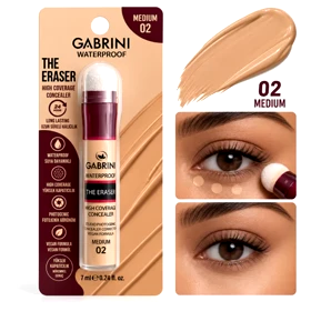 کانسیلر فول کاور و ضد آب گابرینی مدل The Eraser حجم 7 میلیلیتر (medium 0.2)