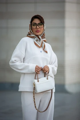 دورس بیسکوییتی یقه دیپلمات سجاف دار (ست پاییزه)