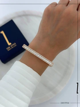 دستبند جواهری خطی نگین باگت