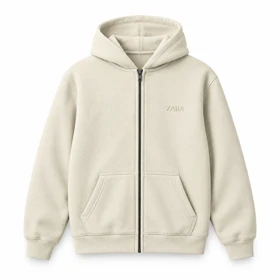 سویشرت کلاهدار مردانه مدل ZARA-کرم