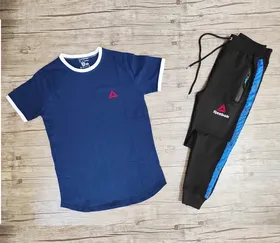 ست تیشرت آستین کوتاه و شلوار REEBOK رنگ سرمه ای