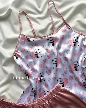 تاپ و شلوارک پاندا ساتن