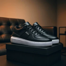 کفش تخت Zara مردانه مشکی مدل Kiyan