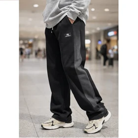 شلوار بنگال مردانه نوار پهن پایین دکمه مدل Mehrad-مشکی