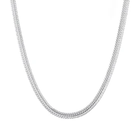 زنجیر مدل دم روباهی فلت مردانه استیل