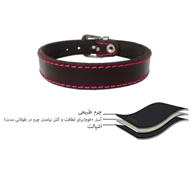 دستبند چرم وارک مدل پرهام کد rb204