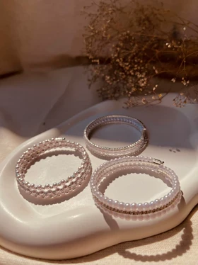 دستبند مروارید فنری