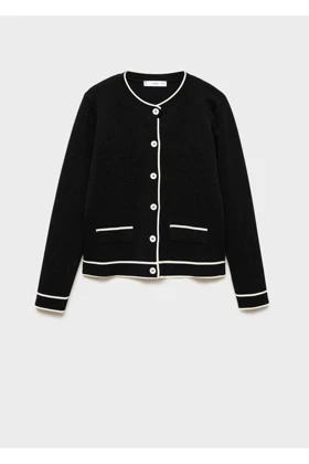 ژاکت کش باف پشمی زنانه اورجینال منگو mango