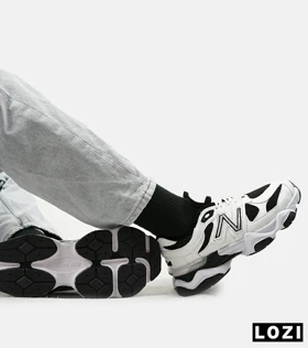 کفش کتانی مردانه و زنانه سفید مشکی NEW BALANCE 9060 مدل 2154