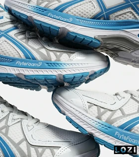 کفش کتانی مردانه سفید آبی ASICS KAYANO 20