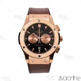 ساعت هابلوت مردانه کلاسیک فیوژن سه موتوره بند چرم قهوه ای 102220