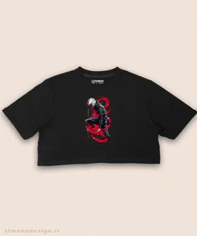 کراپ زنانه طرح توکیو غول شخصیت کانکی کد 956