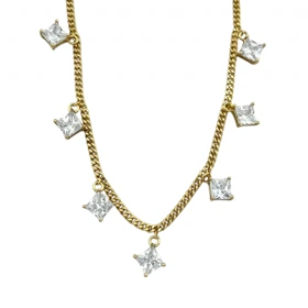 گردنبند زنانه طرح نگین جواهری ژوپینگ، ظرافت در اوج درخشش Xuping