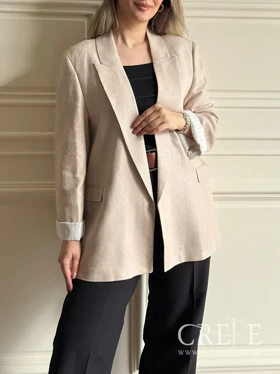 کت لینن دو جیب