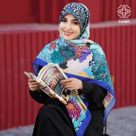 روسری نخ پنبه جنگل