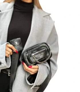 کیف دوشی زنانه مشکی کوچک