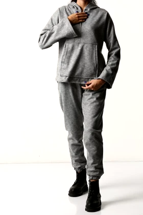 دورس آستین بلند کلاه دار زنانه