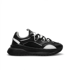 کفش کتانی برشکا مدل Sunny مشکی سفید کد 295226