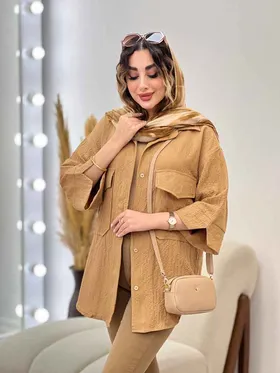 مانتو دو جیب پاکتی نیارا