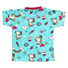 ست تیشرت و شلوار دخترانه مدل اسب تک شاخ کد PJ1070