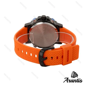 ساعت اورجینال نیوی فورس دو زمانه NF9219 بند رابر نارنجی m-10051