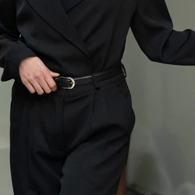 کمربند زنانه ی چرم دور دوخت دافنه(Daphne) سین استایل