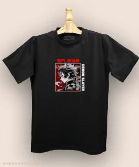 تیشرت مردانه و زنانه طرح شیطان کش شخصیت تانجیرو کد 937