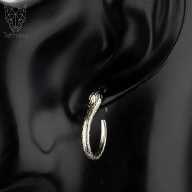 گوشواره میخی ژوپینگ سیلور اسنیک