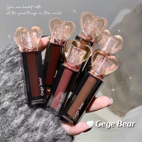 لیپ گلاس سر قلبی ( شفاف ) Gege bear کد 1128