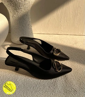 کفش مجلسی زنانه پاشنه کوتاه گربه ای وارداتی