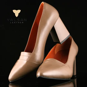 کفش پاشنه‌دار زنانه چرم یلسان مدل تارا کد 613-GN