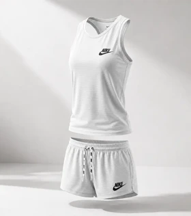 ست ورزشی زنانه حلقه‌ای شورتک Nike