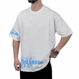 تیشرت آستین کوتاه مردانه سفید دونخ مدل KNOW